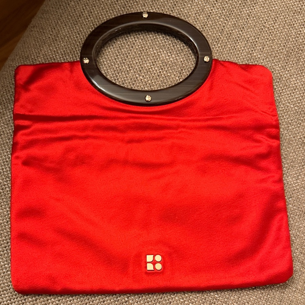 Kate Spade Red Clutch with Black Handle
